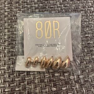 80R Gold Tone Earrings